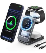 Load image into Gallery viewer, Omars 3-in-1 15W Magnetic Wireless Charging Station