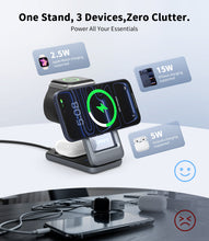 Load image into Gallery viewer, Omars 3-in-1 15W Magnetic Wireless Charging Station