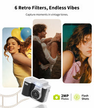 Load image into Gallery viewer, Omars Retro Mini Digital Camera with Color Screen, 32GB Card, 1080P Videos &amp; 2MP Photos