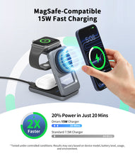 Load image into Gallery viewer, Omars 3-in-1 15W Magnetic Wireless Charging Station