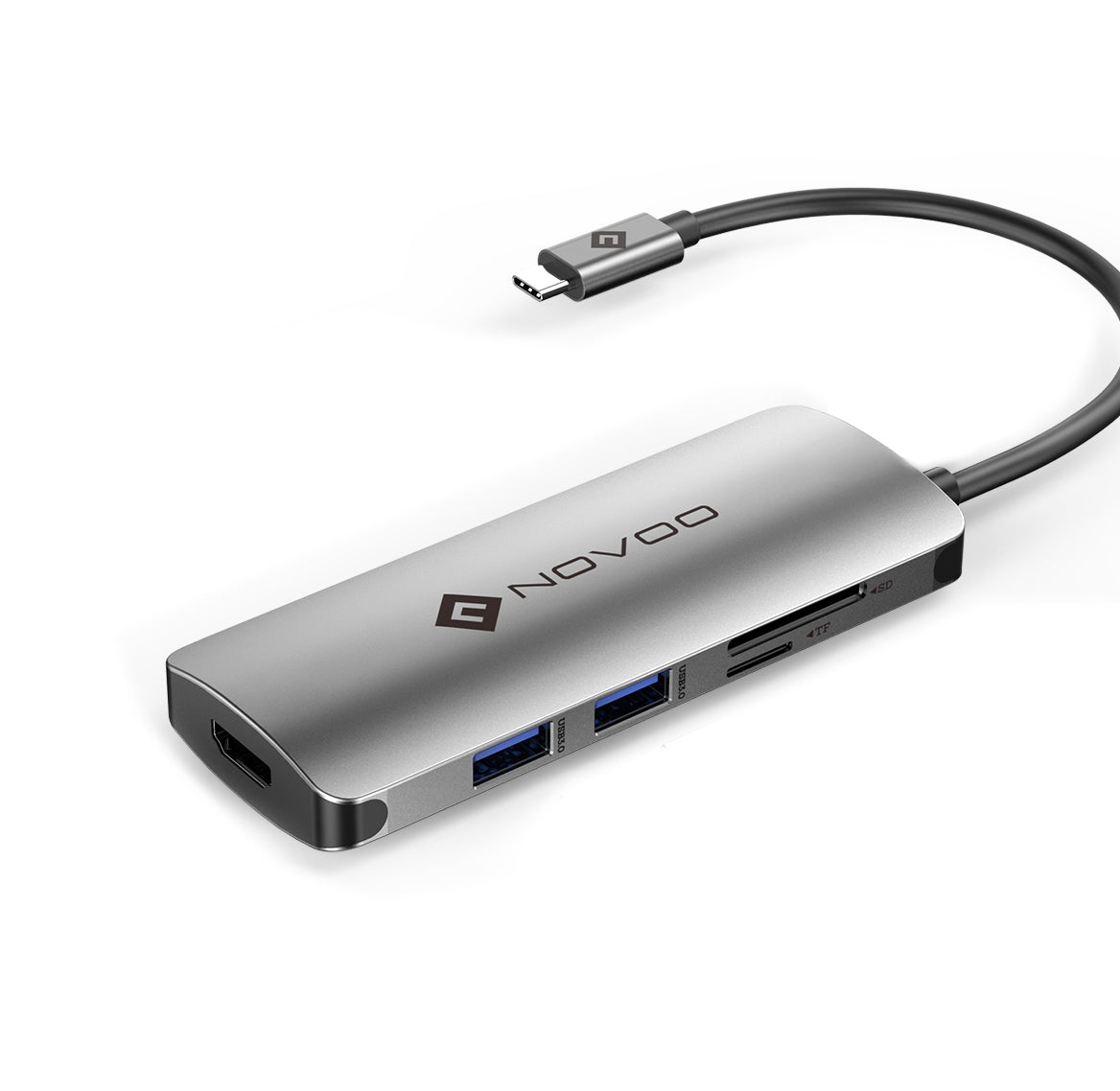 Novoo 6-in-1 USB-C Hub USB-C Power Delivery port （ upc751450487902）