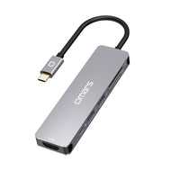 USB C Hub HDMI, USB C Dongle MacBook Pro Adapters with 100W PD, Omars 6 in 1 USB C Adapter