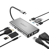USB C Hub HDMI Adapter Omars 10 in 1 Type C Docking Station with Power Delivery (100W) HDMI 4K