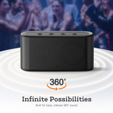 Bluetooth Speaker Portable Wireless NOVOO Bluetooth 5 Speaker Loud Volume, Stereo Sound, Rich Bass, IPX5 Waterproof Speaker