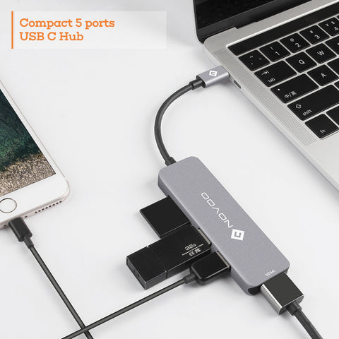 Novoo 5 in 1 MacBook Adapter （ upc 751450487896）