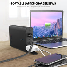 Load image into Gallery viewer, AC Outlet Portable Laptop Charger, Omars 88Wh/24000mAh 80W AC Power Bank with AC Plug