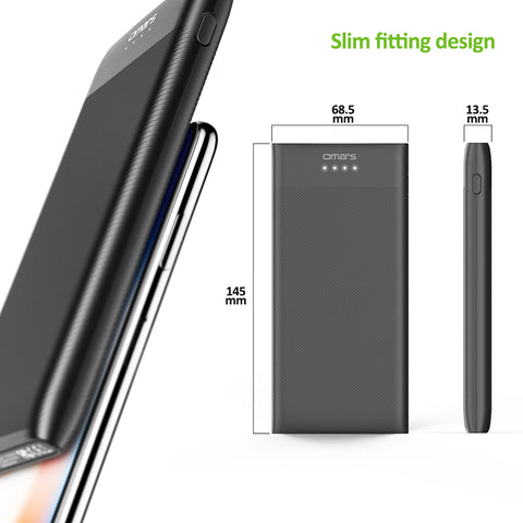 Omars SlimPack 10000mAh USB C Battery Pack Slimline Portable Charger （upc 737420930883）