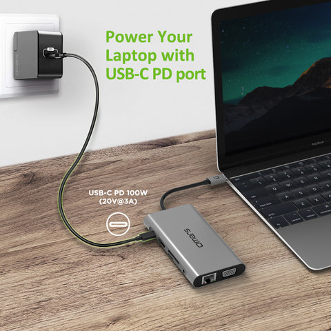 USB C Hub HDMI Adapter Omars 10 in 1 Type C Docking Station with Power Delivery (100W) HDMI 4K