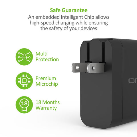 Quick Charge 3.0 Wall Charger, Omars 30W 3-Port USB Power Adapter