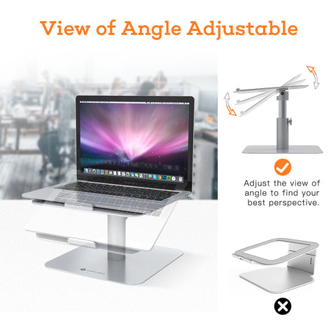 Laptop Stand MacBook Pro, NOVOO 360° Rotating, Angle&Height Adjustable Laptop Holder Ergonomics Computer Stand