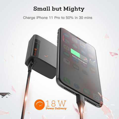 NOVOO 10000mAh Portable Charger PD 18W Compact External Battery Pack