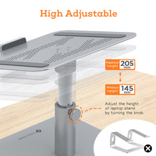 Load image into Gallery viewer, Laptop Stand MacBook Pro, NOVOO 360° Rotating, Angle&amp;Height Adjustable Laptop Holder Ergonomics Computer Stand