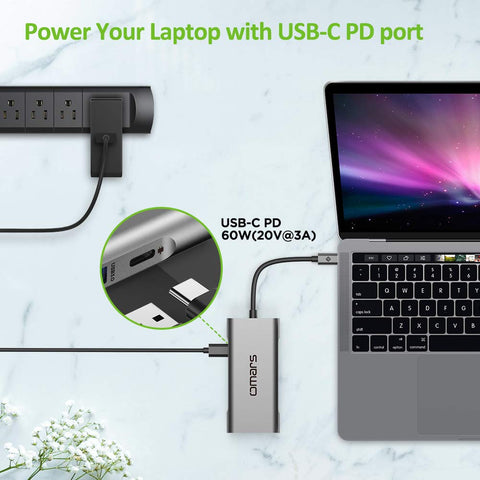 Omars 7 in 1 USB-C Power Delivery Hub