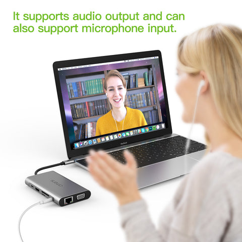 USB C Hub HDMI Adapter Omars 10 in 1 Type C Docking Station with Power Delivery (100W) HDMI 4K