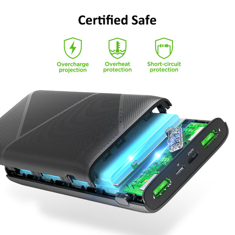 Omars Power Bank Ultra Slim Quick Charge Portable Phone Charger