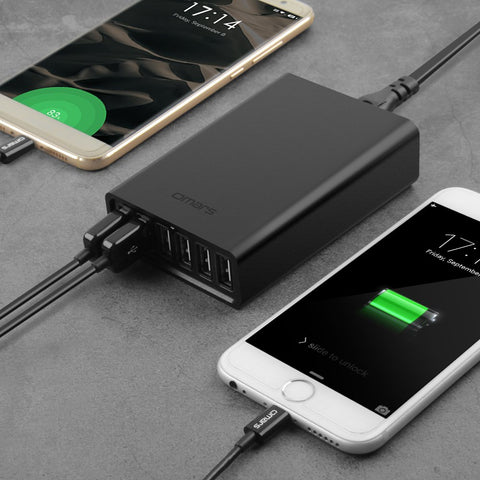 USB Charger, Omars 60W 6-Port USB Wall Charger, USB Desktop Charger Charging Station