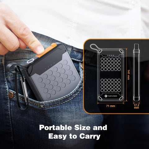 Novoo Explorer Powerbank 10000mAh Powerbank PD 18W Portable Phone Charger