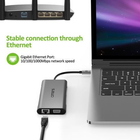 USB C Hub HDMI Adapter Omars 10 in 1 Type C Docking Station with Power Delivery (100W) HDMI 4K