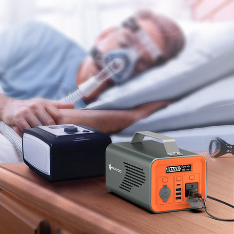 Portable Power Station NOVOO 230Wh 62400mAh Solar Generator Lithium Battery 110V Pure Sine Emergency Power with AC Outlet 12V Car Socket