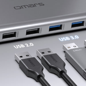 USB C Docking Station Triple Display, Omars 11 in 1 Dual Monitor Adapter
