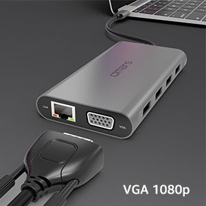 USB C Docking Station Triple Display, Omars 11 in 1 Dual Monitor Adapter