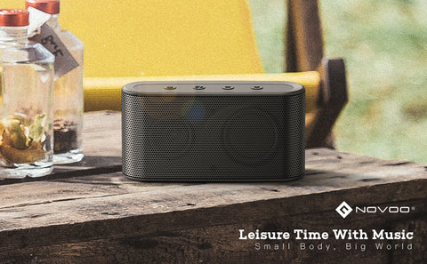 Bluetooth Speaker Portable Wireless NOVOO Bluetooth 5 Speaker Loud Volume, Stereo Sound, Rich Bass, IPX5 Waterproof Speaker