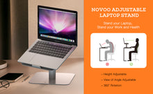 Load image into Gallery viewer, Laptop Stand MacBook Pro, NOVOO 360° Rotating, Angle&amp;Height Adjustable Laptop Holder Ergonomics Computer Stand