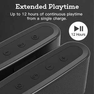 Bluetooth Speaker Portable Wireless NOVOO Bluetooth 5 Speaker Loud Volume, Stereo Sound, Rich Bass, IPX5 Waterproof Speaker