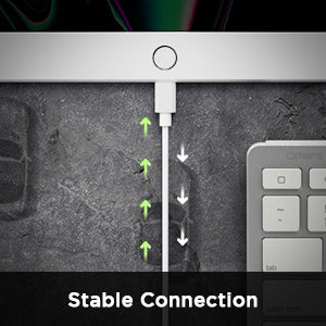 Omars MFI Certified iPad iPhone Plug-n-Go Wired Keyboard 78Keys