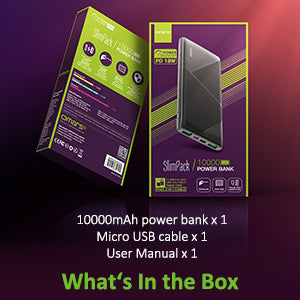 Omars Upgrade Power Bank Fast Charge PD 18W Type C USB C Input/Output