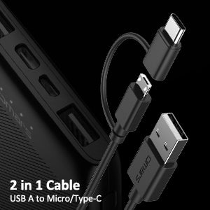 USB C Power Bank Portable Charger 20000mAh Omars External Battery Pack 15W Max Output