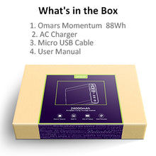 Load image into Gallery viewer, AC Outlet Portable Laptop Charger, Omars 88Wh/24000mAh 80W AC Power Bank with AC Plug
